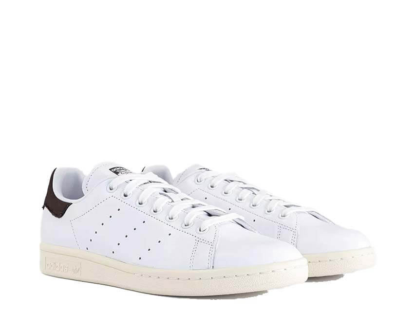 Adidas Stan Smith W Cloud White — vue de face perforations 3 bandes Adidas