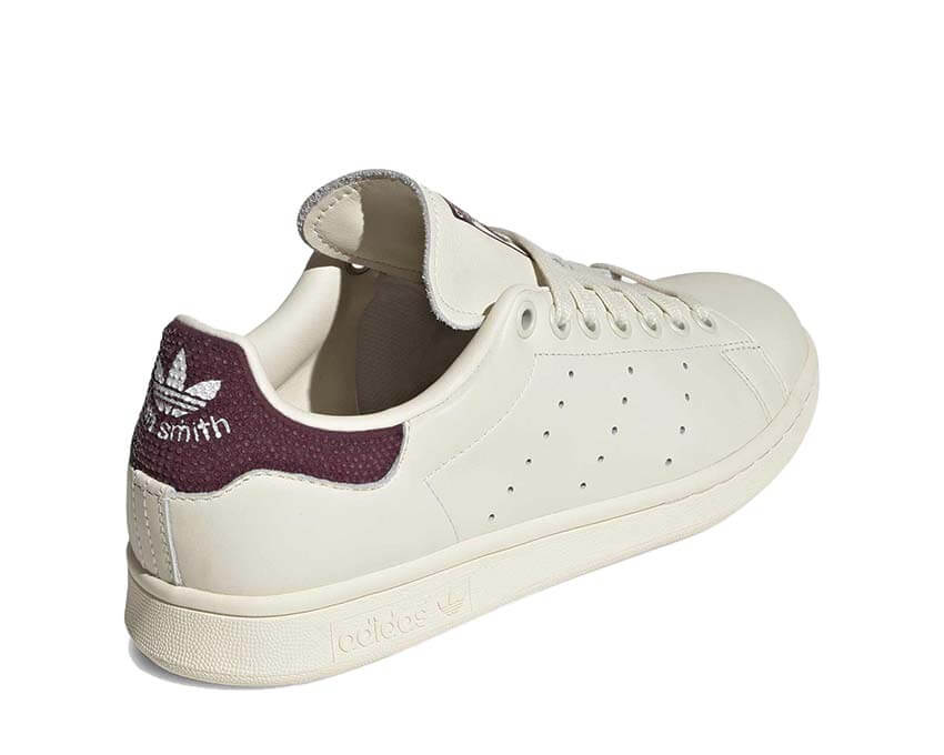 Adidas Stan Smith W Off White vue de face — tige cuir perforé trois bandes | NOIRFONCE