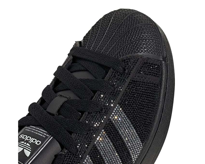 Adidas Superstar II W Cloud White side view — metallic gold Three Stripes