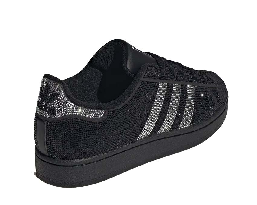 Adidas Superstar II W Cloud White detail — smooth white leather gold metallic