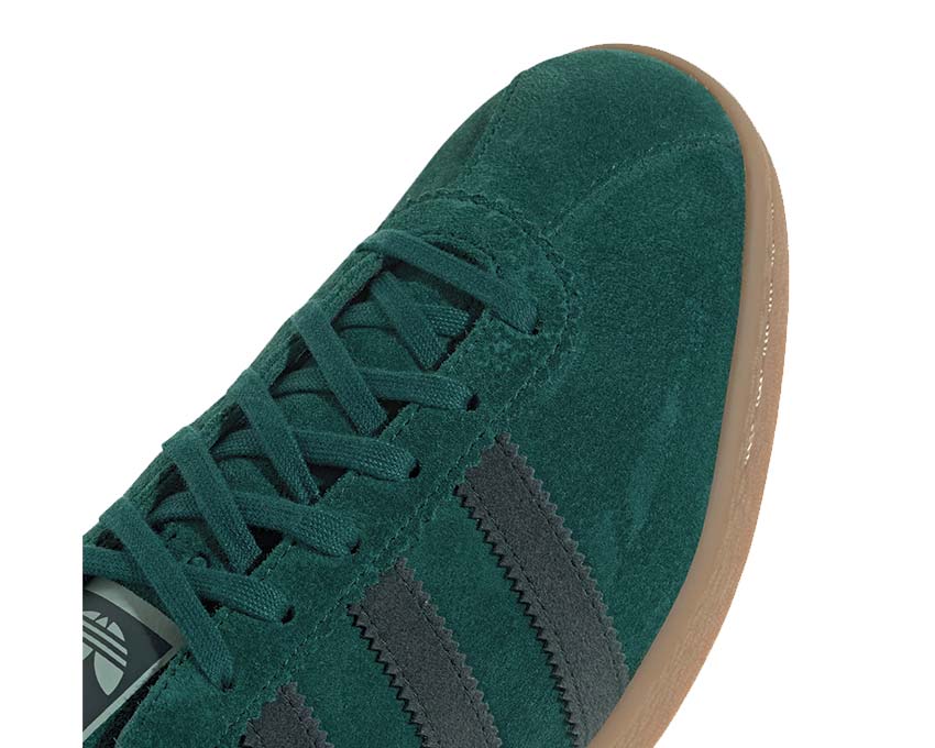 Adidas Tobacco Collegiate Green vue latérale — Three Stripes suède vert