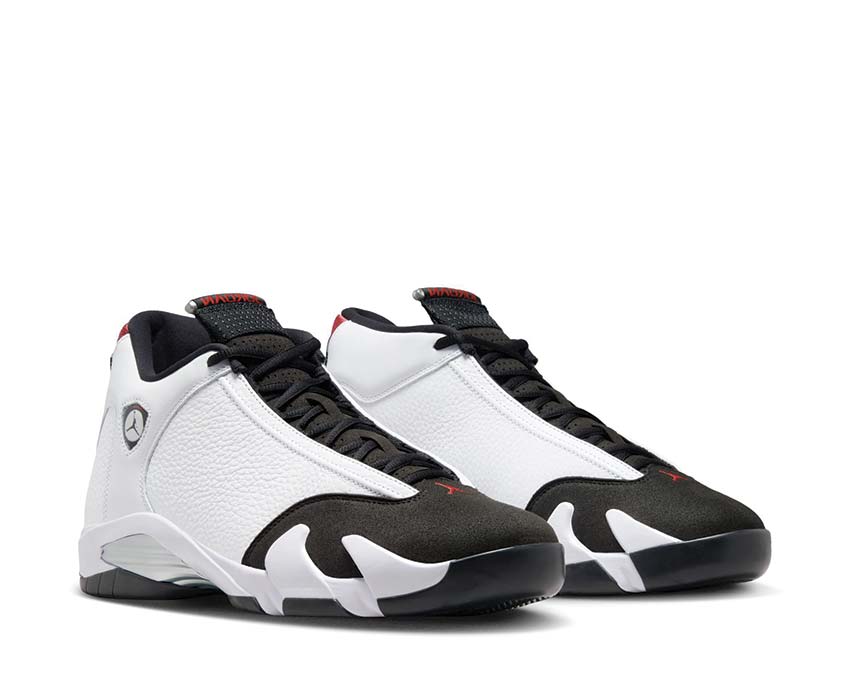 Air Jordan 14 Retro Black Toe White sole — visible Air sole Jordan 14