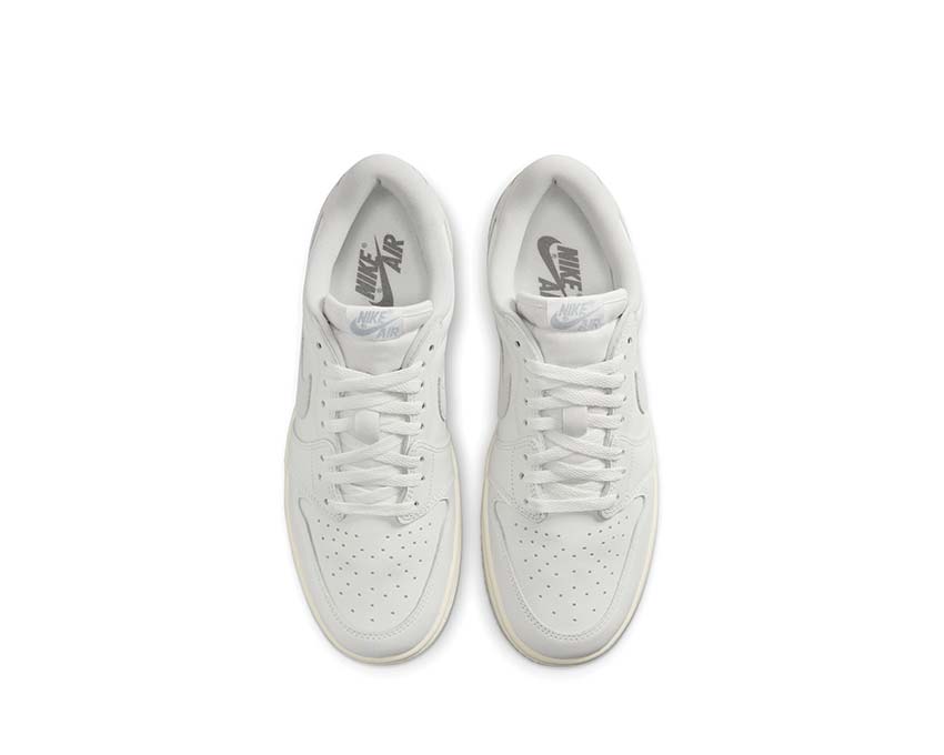 Jordan Air Jordan 1 Low '85 Neutral Grey détail — tige cuir vintage homme