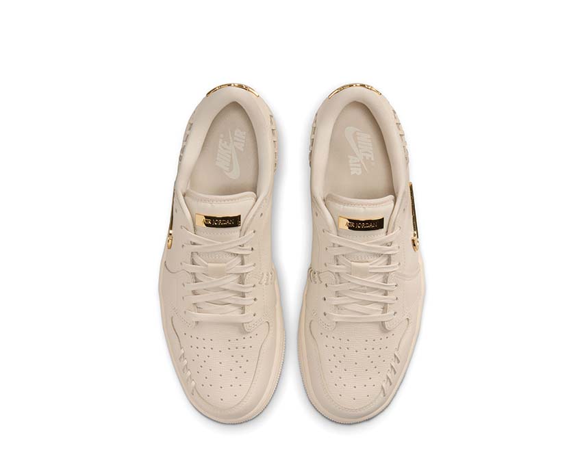 Jordan Air Jordan 1 Low Method Of Make W Legend LT Brown Metallic Gold detail — textured leather upper