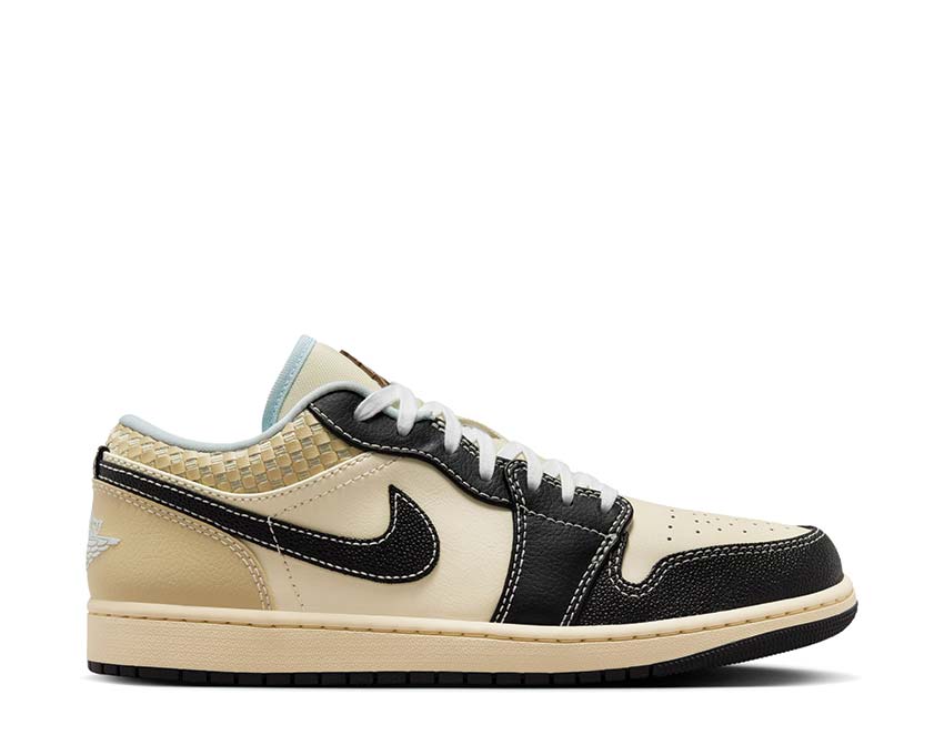 Air Jordan 1 Low SE Coconut Milk Noir Doré — baskets homme basketball streetwear