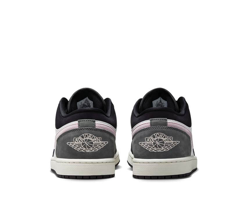 Air Jordan 1 Low SE Noir Gris arrière — talon Jumpman retro basketball streetwear