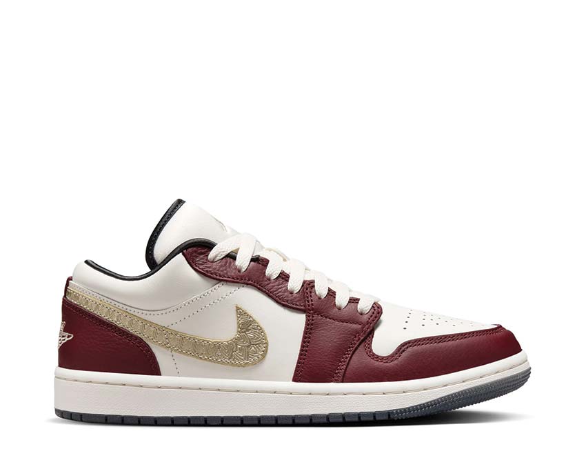 Jordan Air Jordan 1 Low SE Lunar New Year Sail Metallic Gold Dark Team Red — sneaker donna edizione limitata