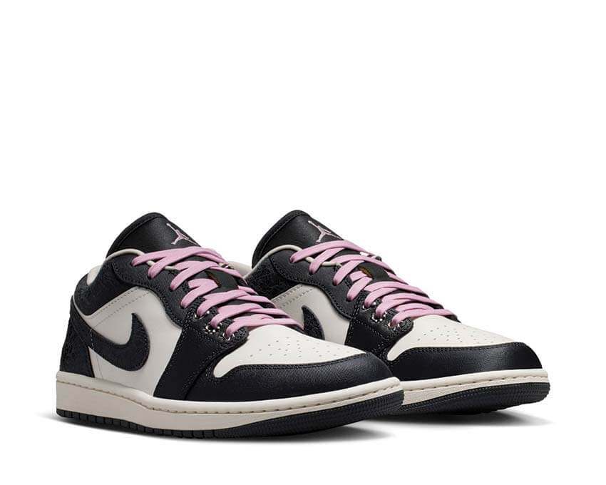 Air Jordan 1 Low SE W Iced Carmine parte superior — cuero negro rojo OG basketball iconic