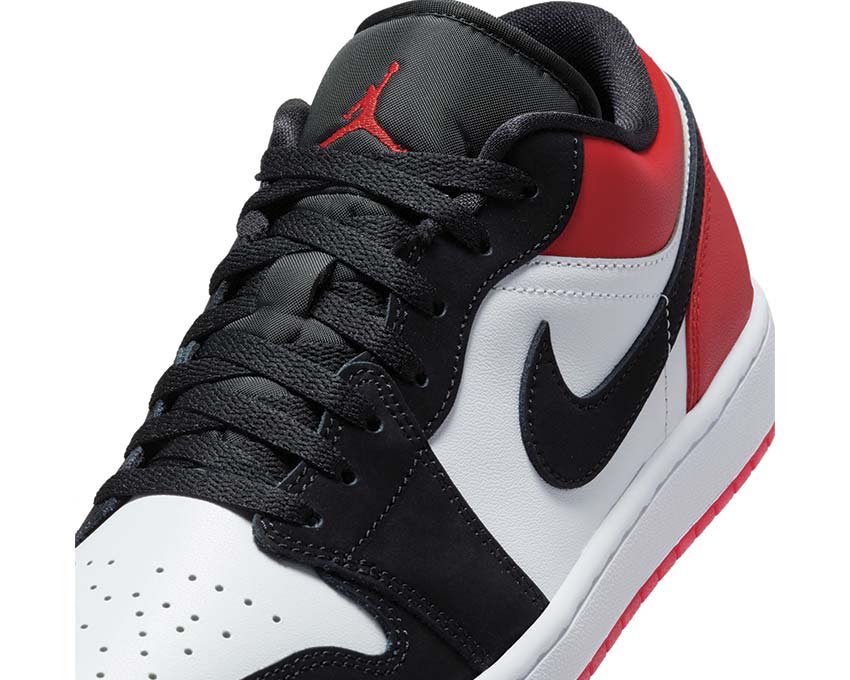Air Jordan 1 Low SE Blanc Noir Rouge vue latérale — sneaker retro basketball culture