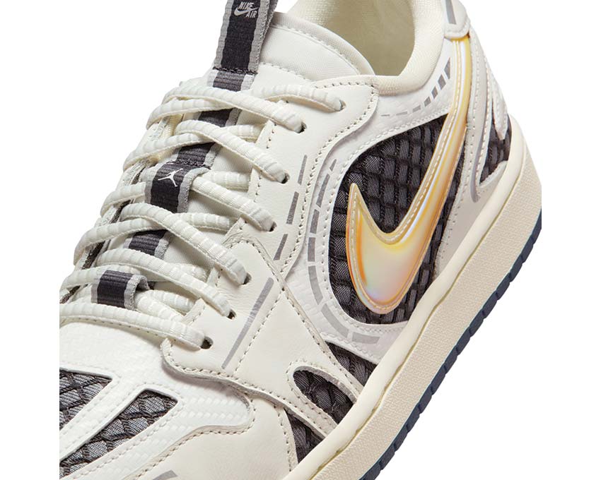 Air Jordan 1 Method of Make Low V3 Sail Blanco vista lateral — zapatillas mujer retro basketball