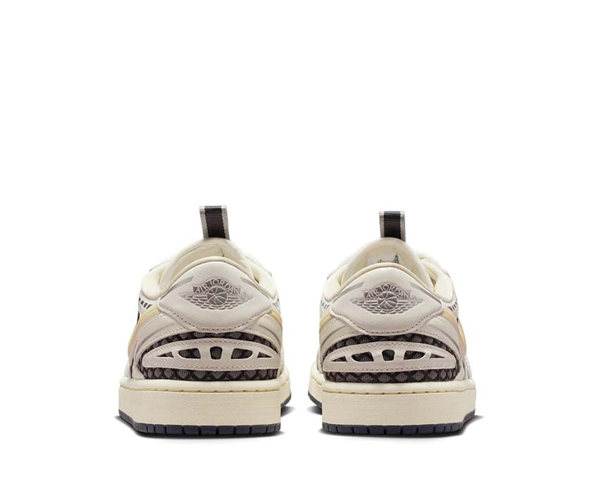 Air Jordan 1 Method of Make Low V3 Sail Blanco detalle — cuero superior basketball culture mujer