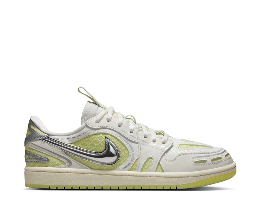  Air Jordan 1 MM Low V3 W  Sail/Luminous Green-Metallic Silver HQ2186-130