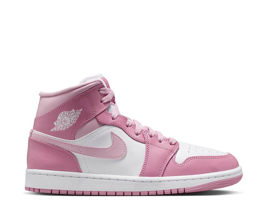 Air Jordan 1 Mid W Elemental Pink — sneakers femme basketball rose blanc
