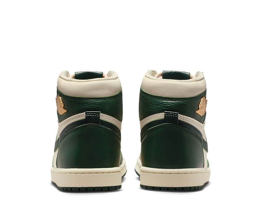 Air Jordan 1 Retro High OG W Pro Green détail — cuir vert Pro Green Jordan 1