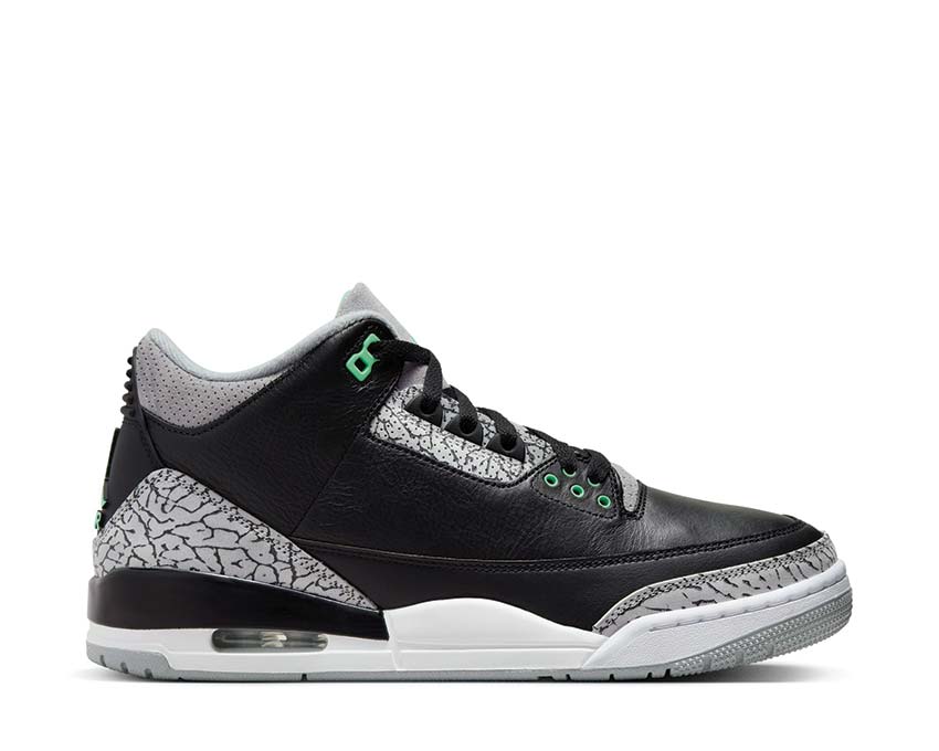 Jordan Air Jordan 3 Retro Green Glow Black Green Glow Wolf Grey White — sneaker homme retro