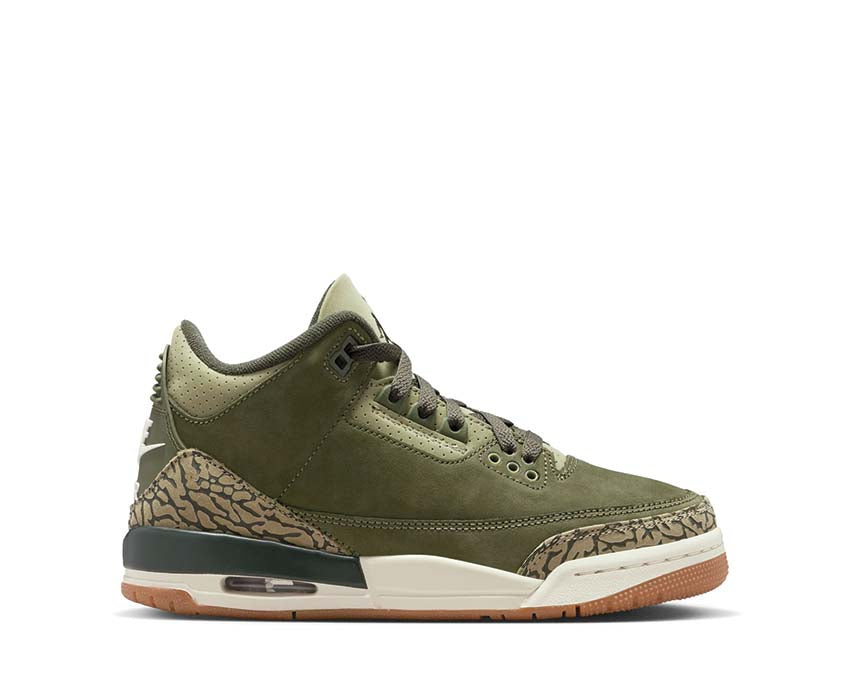 Air Jordan 3 Retro GS Sequoia vert kaki — sneakers enfant basketball iconic elephant print