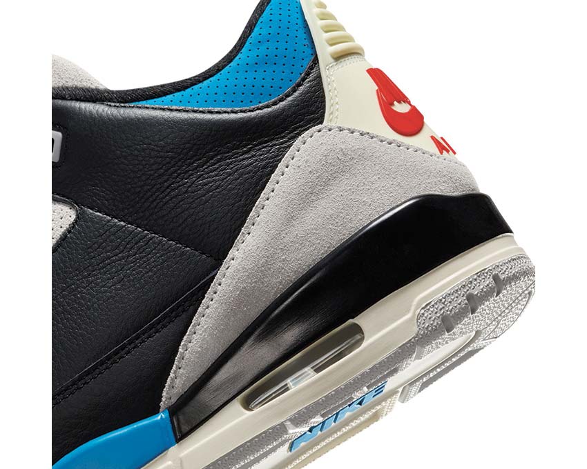 Air Jordan 3 Retro Rare Air vue latérale — tige cuir blanc Rare Air Jordan 3