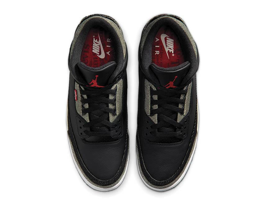 Air Jordan 3 x Levi's Black — vue trois quarts collab Levi's Jordan 3