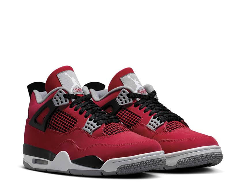 Air Jordan 4 Retro Toro Bravo semelle — semelle Air visible Jordan 4 rouge