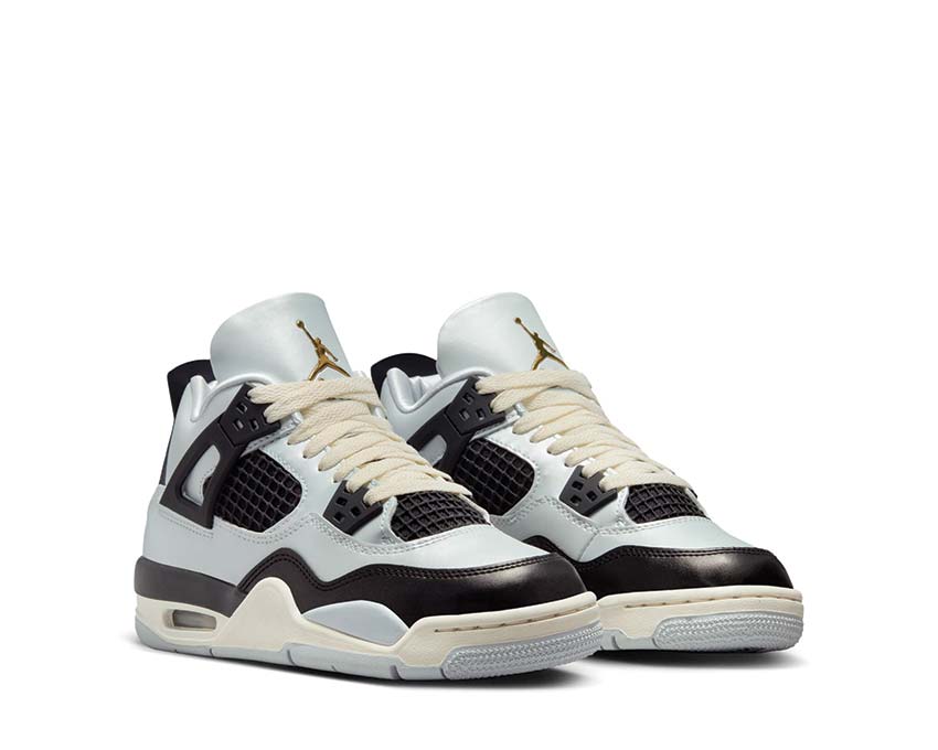 Air Jordan 4 Retro GS Pure Platinum Gold sole — visible Air unit Jordan 4 GS