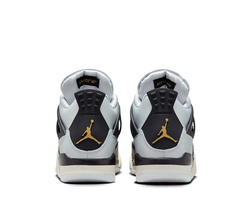 Air Jordan 4 Retro GS Pure Platinum detail — mesh net platinum GS Jordan