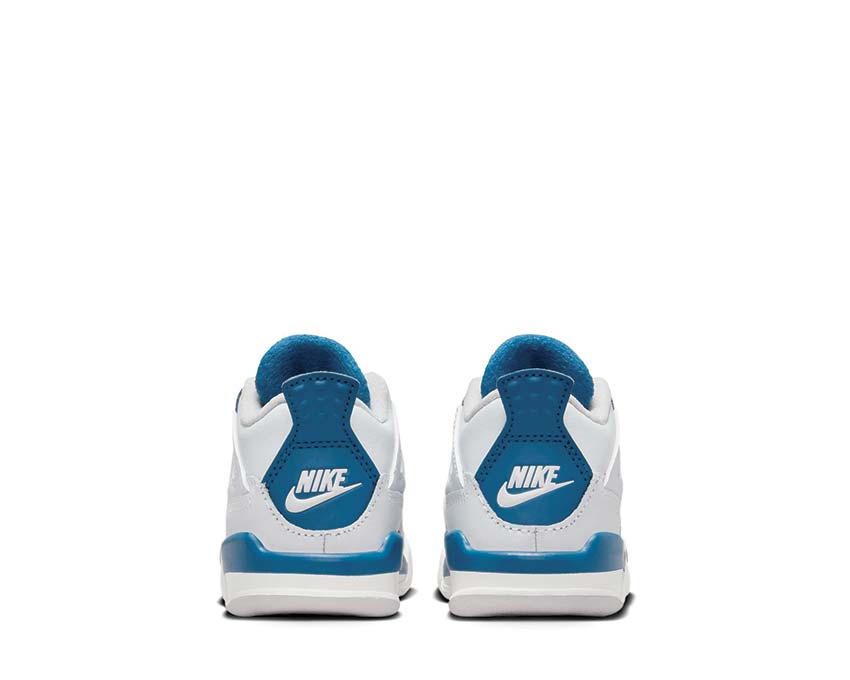 Air Jordan 4 Retro TD Industrial Blue detalle — colorway Industrial Blue niño