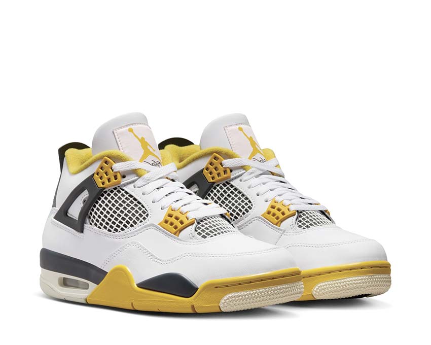 Jordan Air Jordan 4 Retro Vivid Sulfur Seitenansicht — gelbes Mesh Unisex