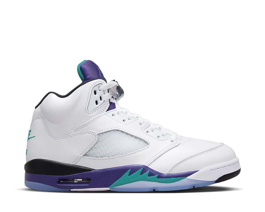 Air Jordan 5 Retro OG Grape blanc et violet raisin — sneakers retro icôniques 1990