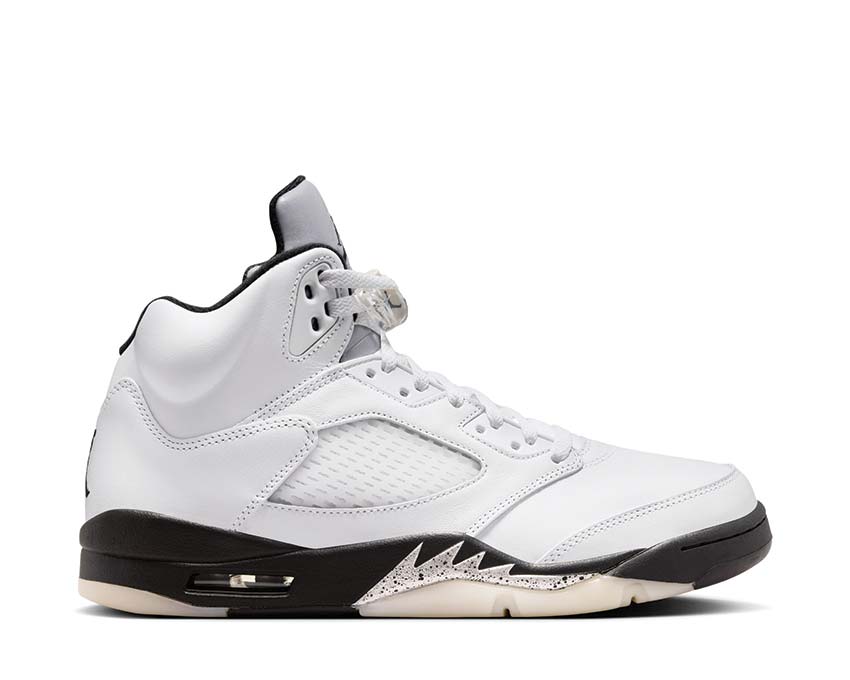 Jordan Air Jordan 5 Retro White and Black White Black Sail Metallic Silver — sneaker uomo retro