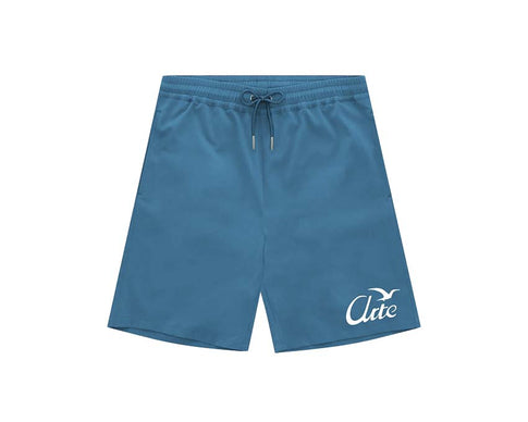 Arte Birds Logo Shorts Bleu — short homme motif oiseaux brodé