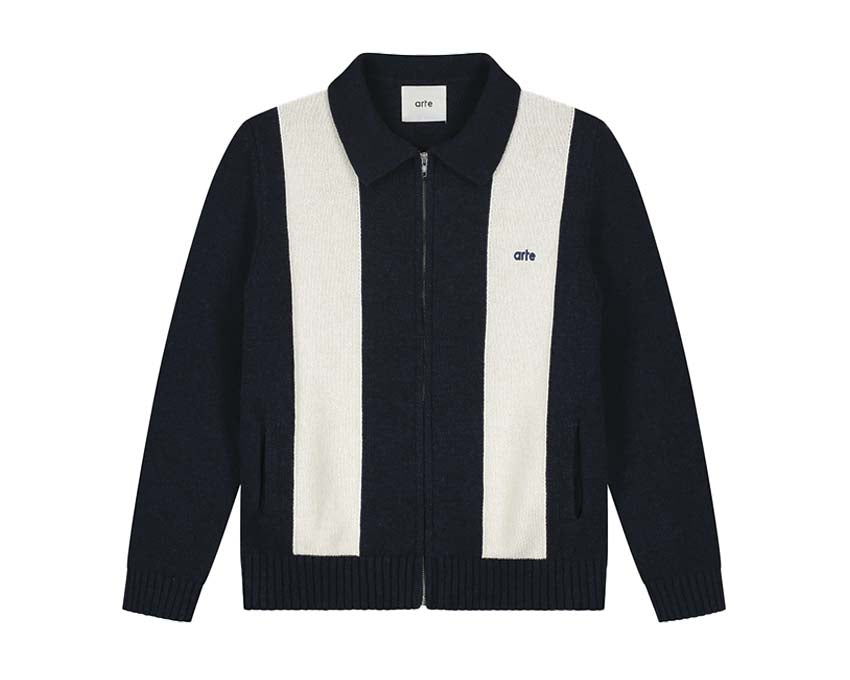 Arte Cardigan Blue — cardigan uomo blu abbottonato