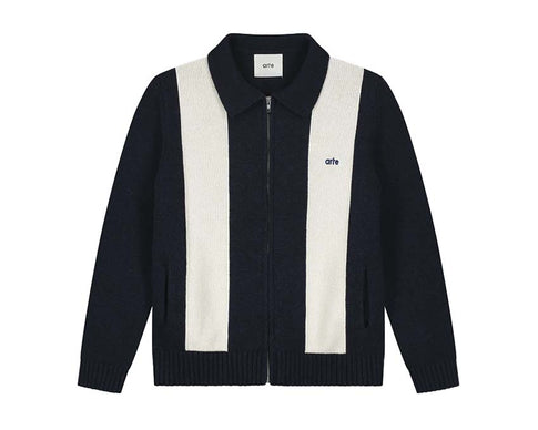 Arte Cardigan Blue — cardigan uomo blu abbottonato