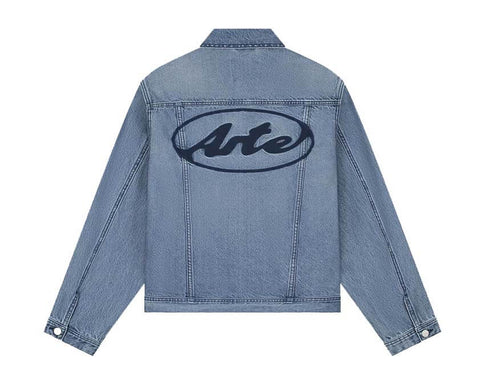 Arte Circle Logo Jeans Jacket — veste denim homme logo cercle brodé style décontracté