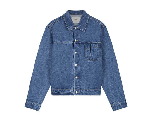Arte Fold Pocket Denim Jacket — Herren-Jeansjacke gefaltete Taschen Workwear-Stil