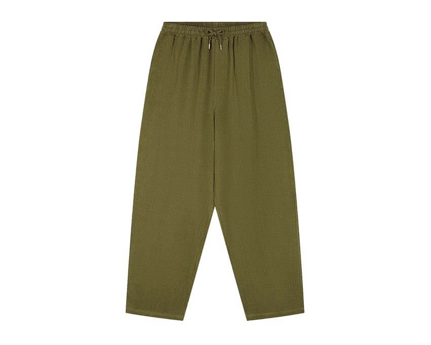 Arte Linen Pants Vert — pantalon homme lin coupe décontractée