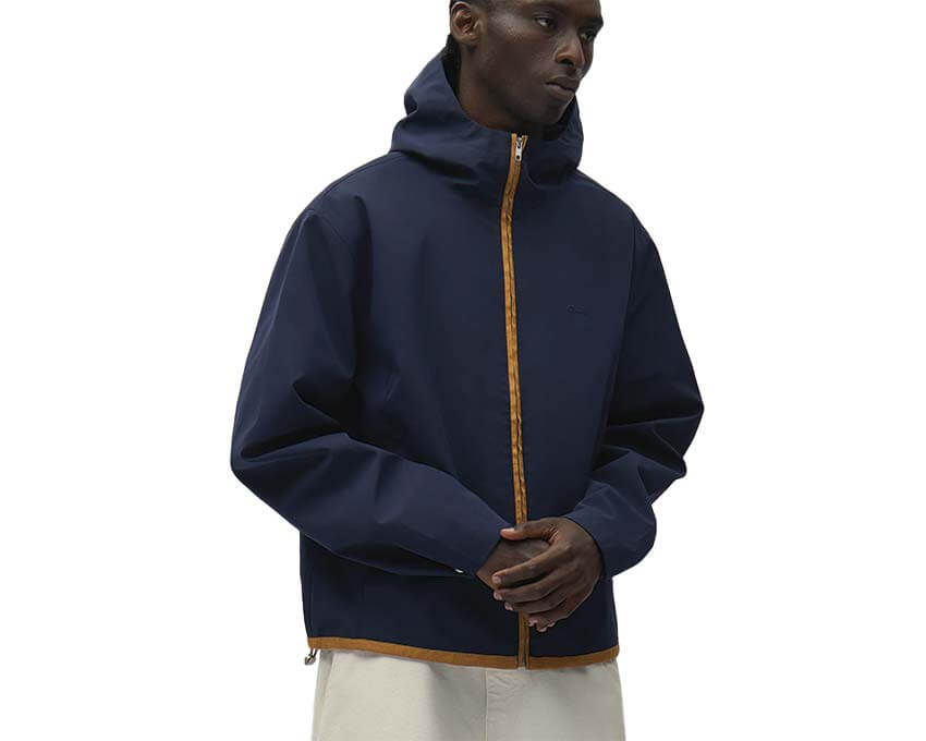 Arte Linen Tape Hooded Jacket vue latérale — veste homme coupe droite lin