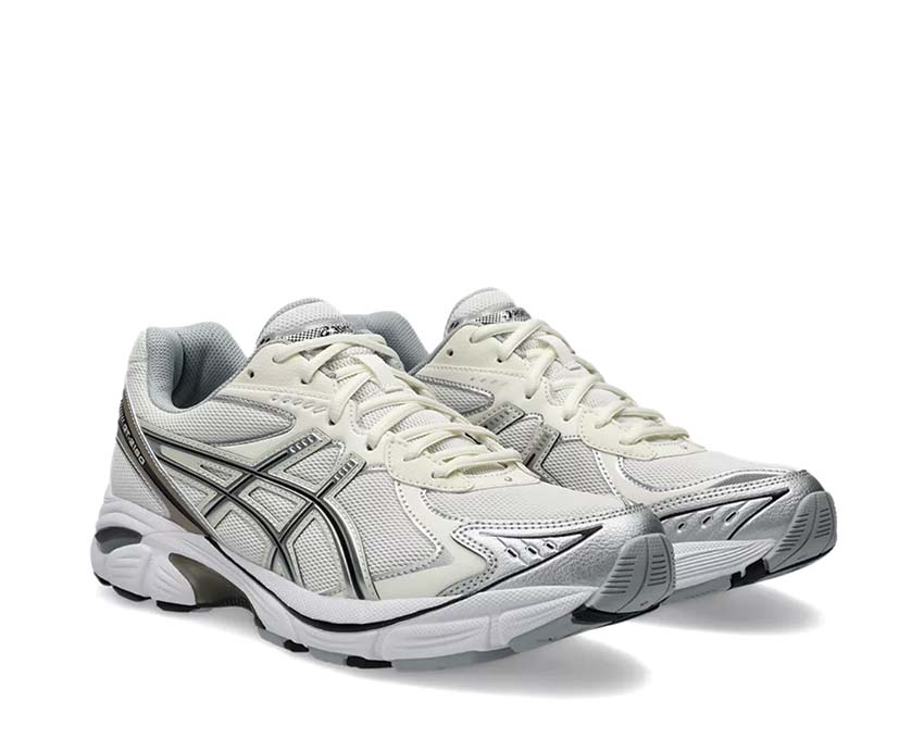 Asics GT-2160 Greige Cream/Greige Seitenansicht — Mesh-Obermaterial und Wildleder Retro