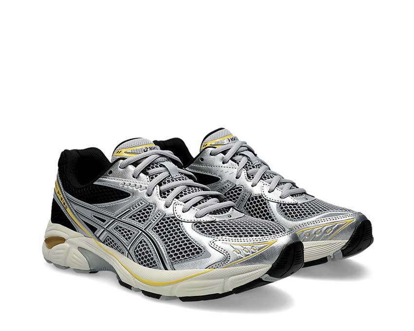 Asics GT-2160 Piedmont Grey/Pure Silver vista lateral — parte superior mesh y ante retro