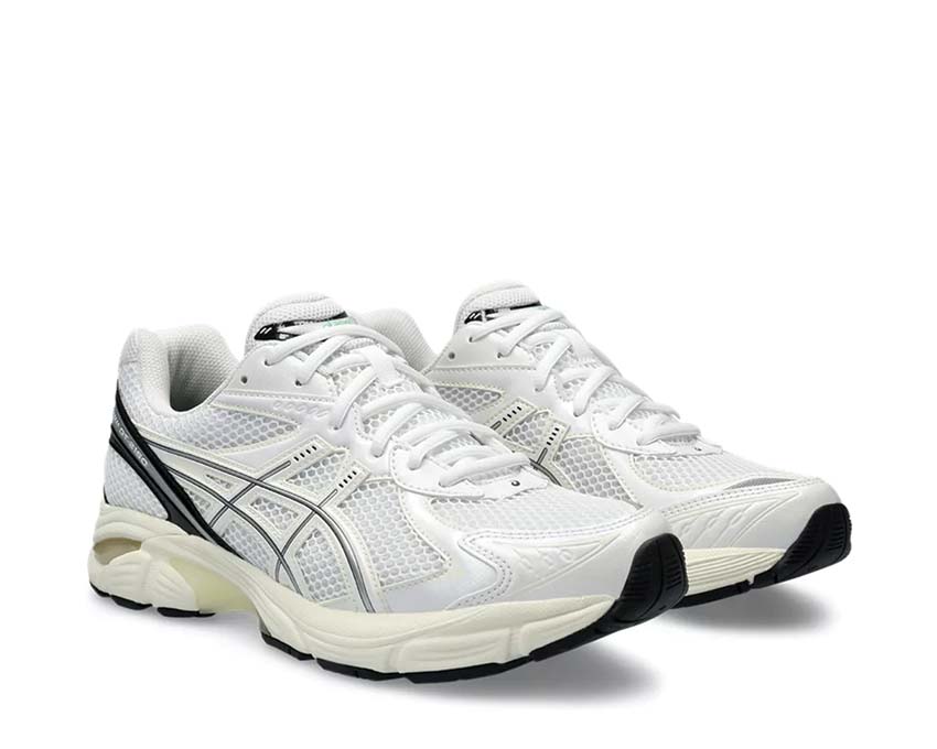 Asics GT-2160 White/Black vue latérale — tige mesh et suède rétro homme