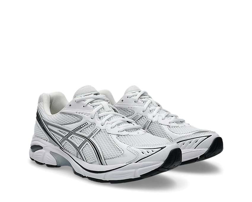 Asics GT-2160 Pure Silver White/Pure Silver side view — mesh and suede retro upper