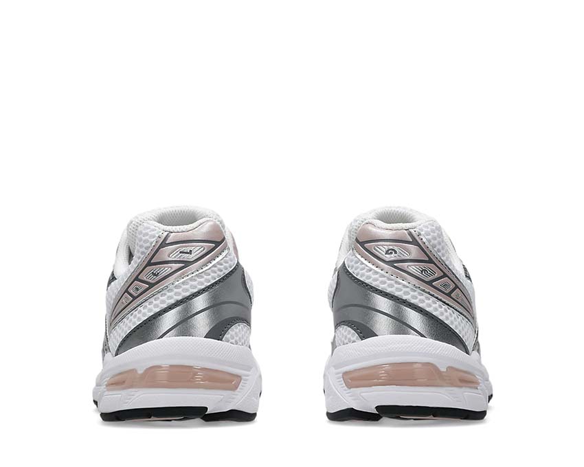 Asics Gel 1130 White/Neutral Pink détail — mesh et suède pink vintage