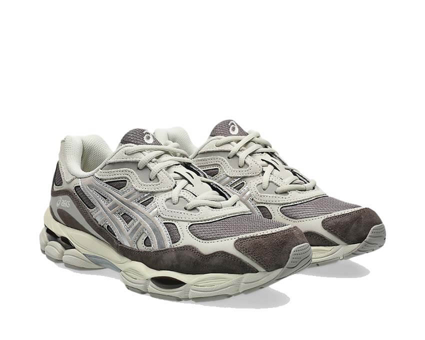 Asics Gel NYC Cocoa Powder vue latérale — tige mesh vintage