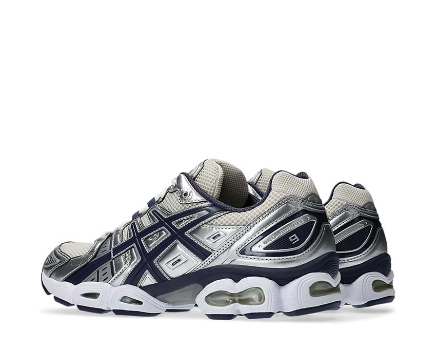 Asics Gel-Nimbus 9 Oatmeal/Indigo Fog semelle — amorti Gel premium