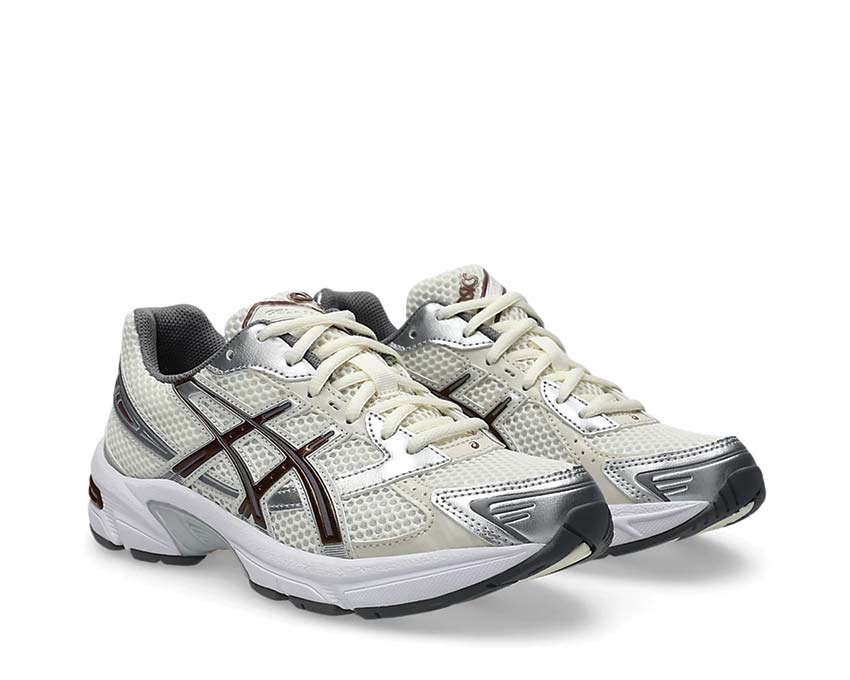Asics Gel 1130 Cream/Reddish Brown vue latérale — tige mesh et overlay rétro