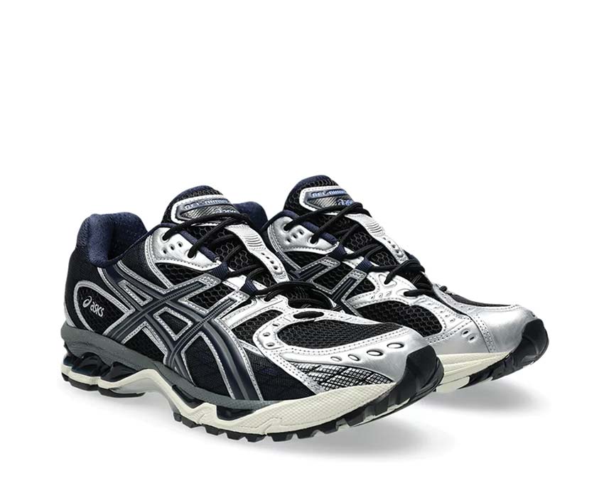 Asics Gel Nimbus 10.1 Black/Midnight vista lateral — parte superior mesh transpirable