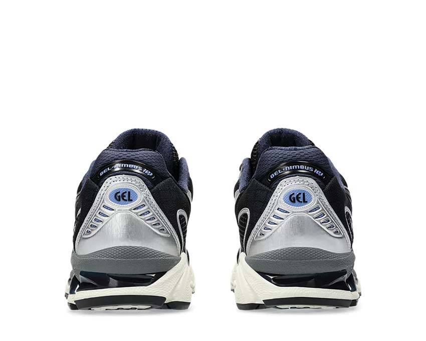 Asics Gel Nimbus 10.1 Black/Midnight detalle — mesh y overlay estructurado