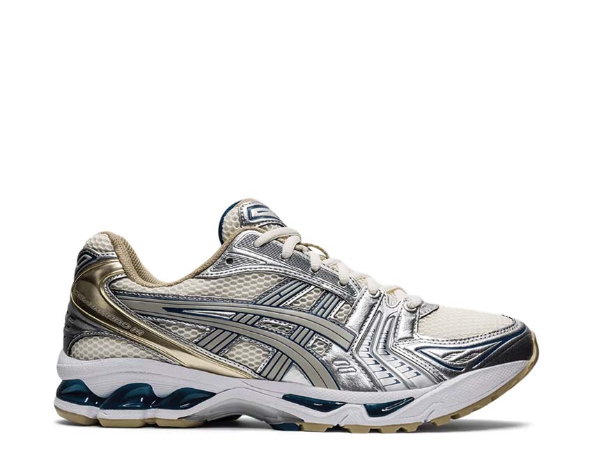 Asics Gel Kayano 14 Cream/Pure Silver — running homme amorti Gel avant/arrière