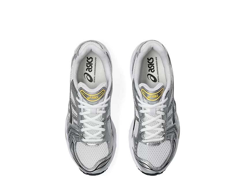 Asics Gel Kayano 14 White/Tai Chi Yellow arrière — amorti Gel talon