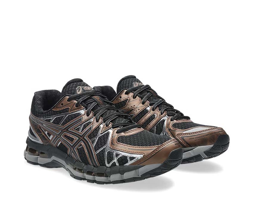 Asics Gel Kayano 20 Reddish Brown vista lateral — upper mesh transpirable