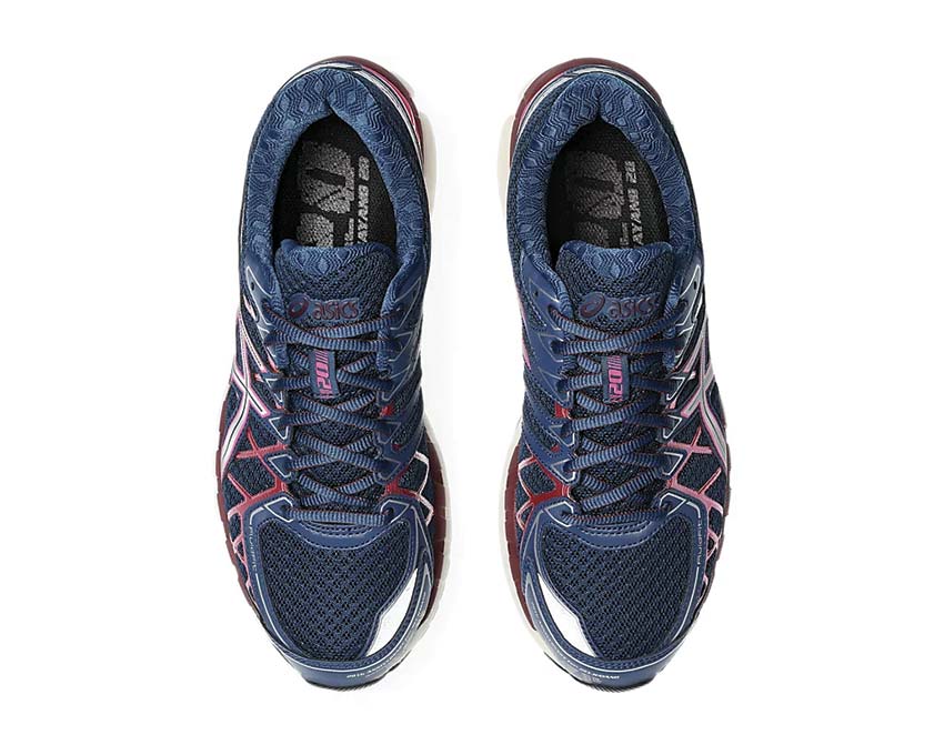 Asics Gel Kayano 20 Independence Blue détail — cuir synthétique mesh